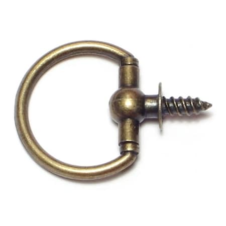 Midwest Fastener 1" Antique Brass Round Decorative Rings 5PK 69828